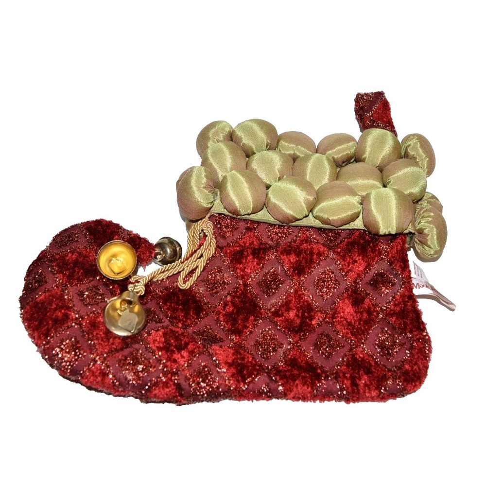 Mark Roberts Santa elf Shoe boot stocking with bells